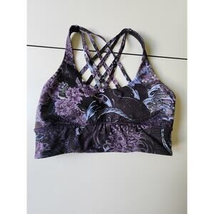 Lululemon Sports Bra Womens 10‎ Purple Floral